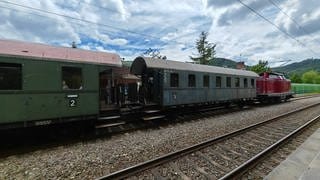Lokomotiven und Züge am verlängerten Wochenende um Fronleichnam 2024 zum Jubiläum des Kuckucksbähnels in Neustadt