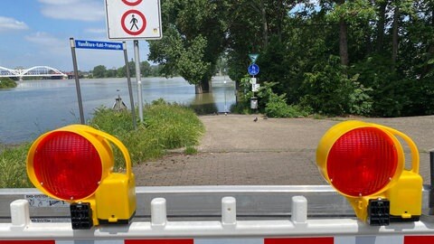 Luitpoldhafen in Ludwigshafen bei Hochwasser (Bildquelle: SWR)