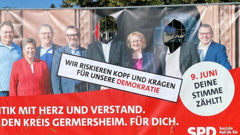 Wahlplakate der SPD wurden beschmiert oder zerstört