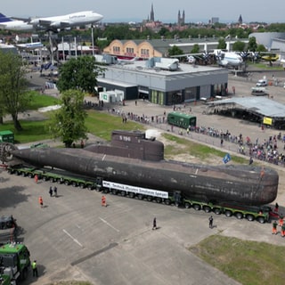 Das U-Boot U17 wird ab Sonntag von Speyer aus weitertransportiert. Sein Ziel: Das Museum in Sinsheim.