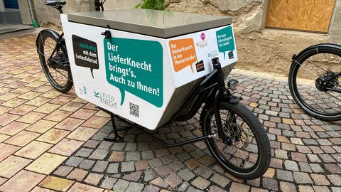 Mit diesem Lastenfahrrad sollen an mehreren Marktsamstagen die Einkäufe in Landau bis an die Haustür gebracht werden