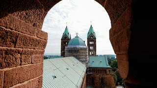 Die Osttürme des Speyerer Doms sollen für sechs Jahre eingerüstet werden