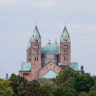 Die Osttürme des Speyerer Doms sollen für sechs Jahre eingerüstet werden