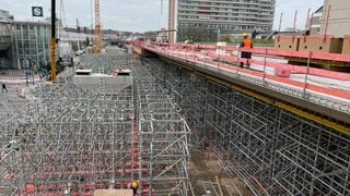 Der Neubau der Hochstraße Süd in Ludwigshafen.