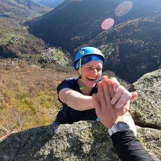 Die Bergsteigerin Jacqueline Fritz aus der Pfalz hat mit nur einem Bein mehr als 100 Berge bestiegen.