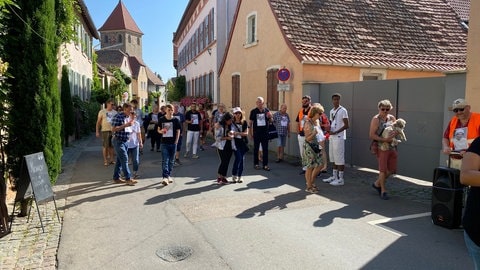 Trauermarsch für den getöteten Arturo in Weisenheim am Berg.