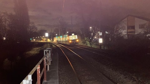 Schon wieder Entgleisung in Ludwigshafen-Ruchheim: Auf der Rhein-Haardtbahn-Strecke ist erneut eine Straßenbahn aus den Schienen gesprungen. Und zwar an genau derselben Stelle wie am Vortag. Die Unglücksursache ist unklar.