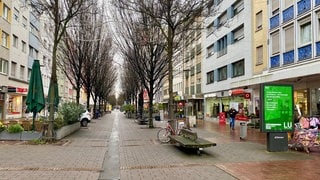 Die Fußgängerzone in Ludwigshafen am Rhein