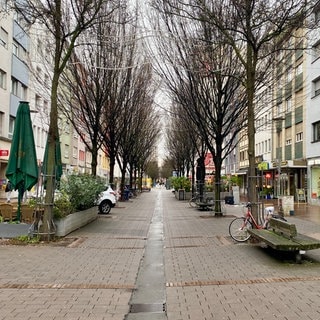 Die Fußgängerzone in Ludwigshafen am Rhein