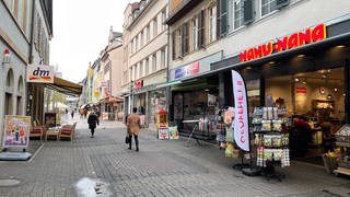 Geschäfte in der Fußgängerzone von Bad Kreuznach