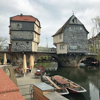 Die Brückenhäuser in Bad Kreuznach sind ein Wahrzeichen der Stadt