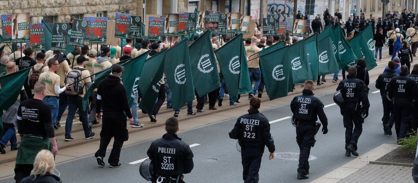 Demonstration of Neonazi party &quot;The Third Way&quot; in Germany