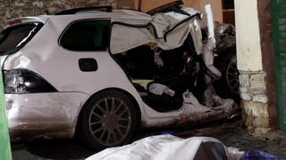 Beifahrerin stirbt bei Verkehrsunfall in Eppelsheim.