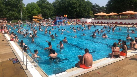 Das Freibad in Mainz-Mombach