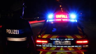 Sujet Unfall auf der Autobahn , Polizei im Einsatz