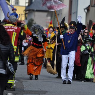 Traditionell laufen auch in diesem Jahr die Hexen in Biewer an erster Stelle. 