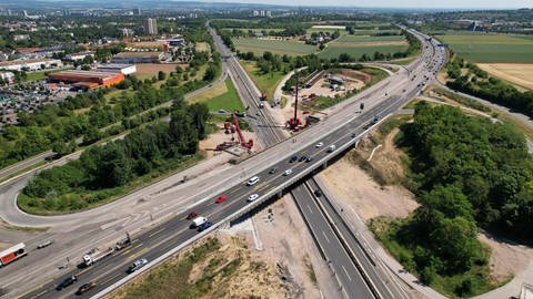 Die Bauarbeiten am Mainzer Südkreuz auf der A60 gehen weiter.