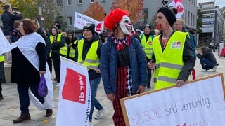 Streik im RLP-Einzelhandel - ver.di-Mitglieder demonstrieren in Mainz