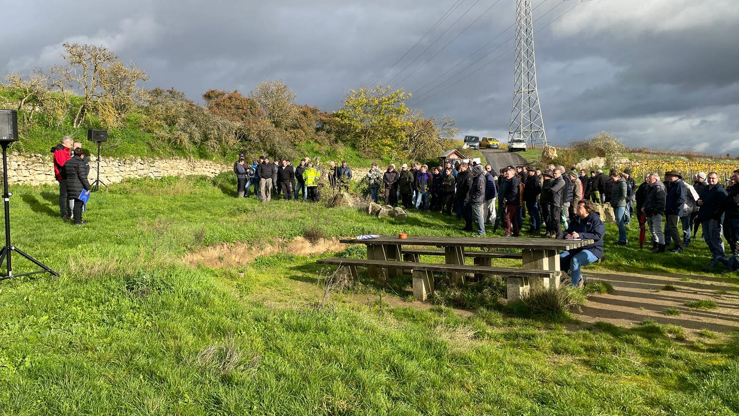 Bauern protestieren in Gundersheim gegen die EU-Pflanzenschutzverordnung.