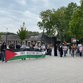 Protest der Studierendengruppe "Students for Palestine Mainz" an der Mainzer Johannes Gutenberg-Universität