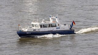 Ein Boot der Wasserschutzpolizei fährt auf dem Rhein (Symbolbild).