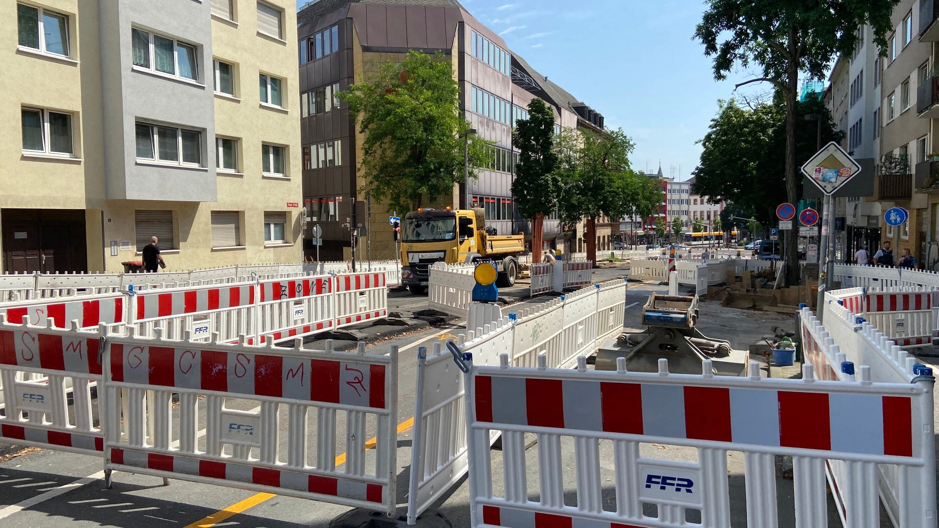 Binger Straße in Mainz überraschend komplett gesperrt