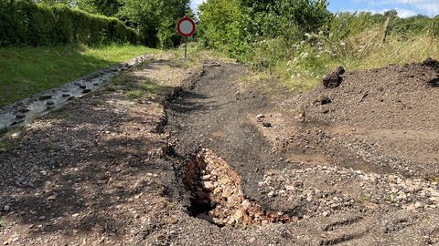 Der Starkregen hat auch zahlreiche Wirtschaftswege beschädigt.