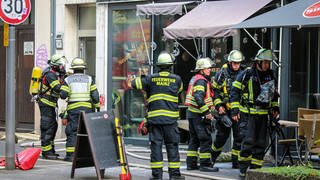 Bei einem Feuer in einem Restaurant in Mainz waren 27 Feuerwehrleute im Einsatz.