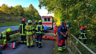 Die Feuerwehr konnte den Rentner retten, der einen Abhang bei Kirn hinuntergestürzt war. 