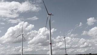 Auf einem Acker stehen drei Windkraftanlagen: Die Zahl der Windräder könnten in der Region Rheinhessen-Nahe verdoppelt werden