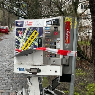 Gesprengter Zigarettenautomat in Mainz