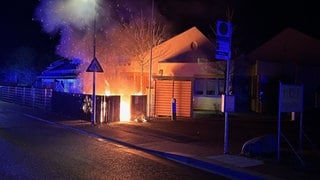 Feuer beim Kindergemeinschaftshaus Nord in Ingelheim