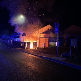 Feuer beim Kindergemeinschaftshaus Nord in Ingelheim