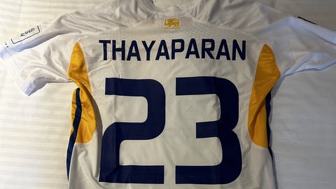 Jason Thayaparan trägt in der Nationalmannschaft die Rückennummer 23.