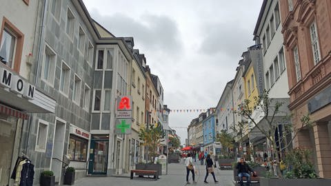 Blick in die Fußgängerzone in Bitburg.