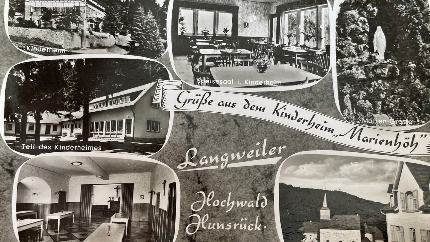 Eine Postkarte aus der Zeit, als das Kloster Marienhöhe noch ein sogenanntes Kindererholungsheim war.