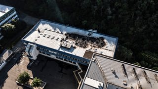 Brand in Berufsschule Idar-Oberstein ein Tag danach.