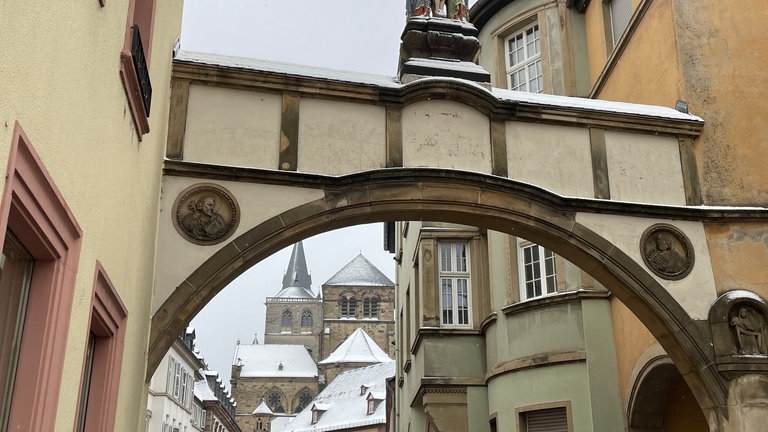 Märchenhaft winterlich auch in Triers Gassen