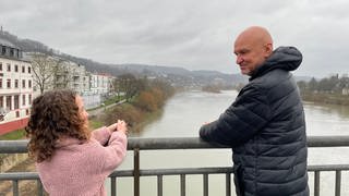 Eva und ihr Vater Andrii in Trier.