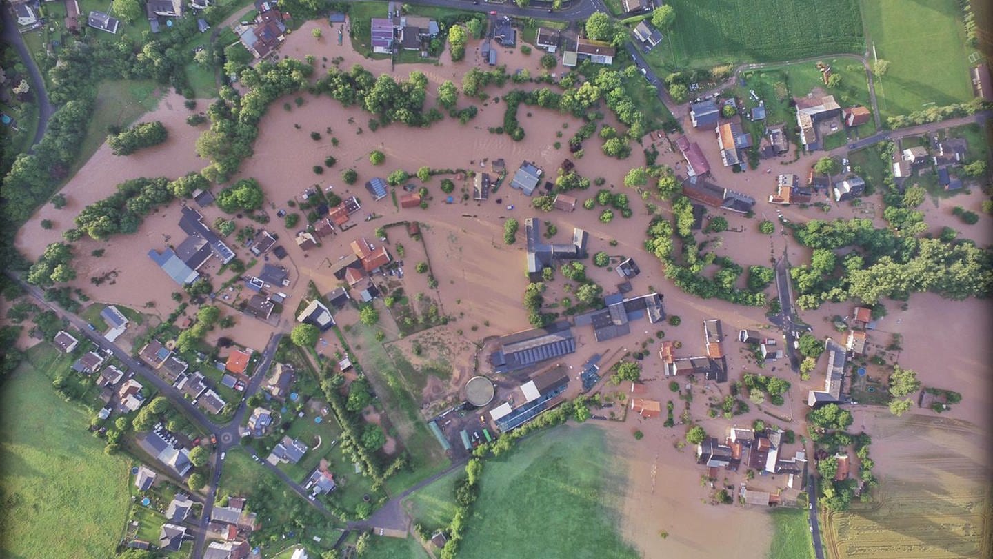 Messerich war im Juli 2021 fast komplett überflutet. Der kleine Fluss Nims wurde zum reißenden Strom.
