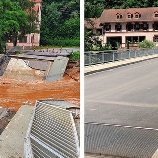 Flut in Speicher 2021 und heute im Vergleich