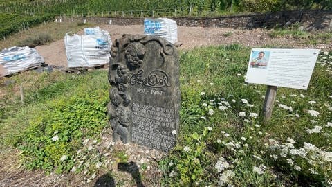 Ein Grabstein im Weinberg erinnert an Matthias Junglen.