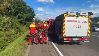 Nachdem in Trier eine Frau im Weisshauswald abgestürzt war, kamen die Höhenretter zum Einsatz