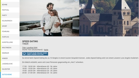 Um Missverständnisse zu verhindern, gibt Ticket-Regional keinen genauen Standort mehr bei Speed-Datings von DateYork an.