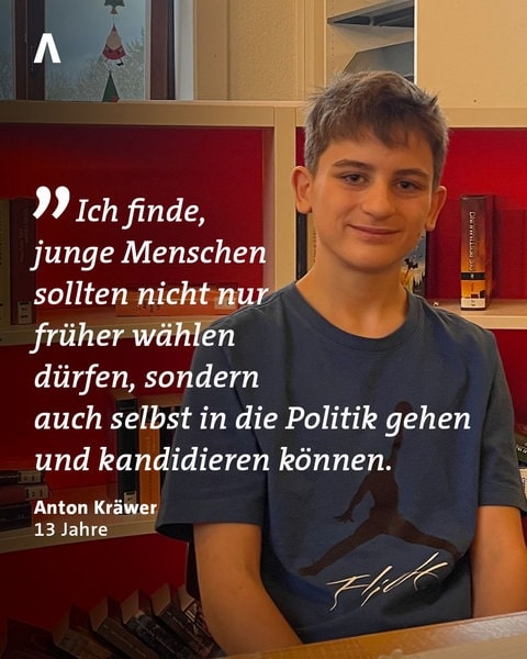 Anton Kräwer, 13 Jahre