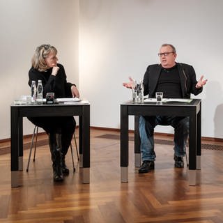 Literaturhaus Stuttgart 2022: Anja Brockert, Christian Schärf und Nico Bleutge (v.l.n.r.)