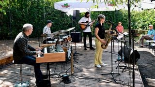 Cordula Hamacher, Jean Yves Jung, Gilles Grethen und Michel Meis bei Jazz am Hafen