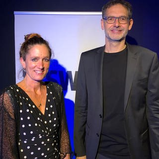 Natali Kurth (li.) und Markus Müller, Intendant des Staatstheater Mainz