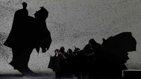 Szene aus der Oper „Idomeneo“ an der Staatsoper Stuttgart