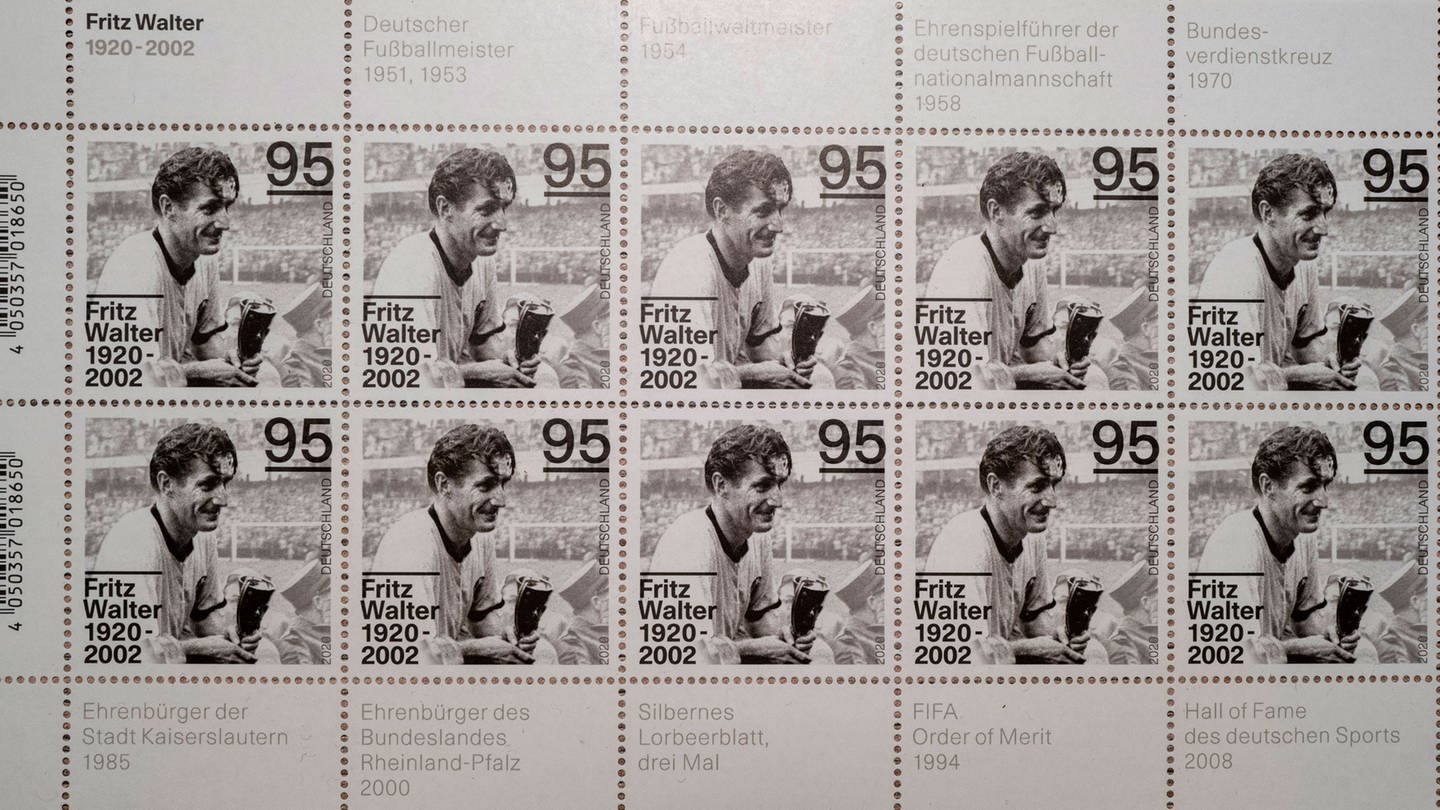 Briefmarke Fritz Walter /imago images / Sämmer